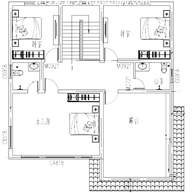 2026年新款農村新中式別墅設計效果圖，徽系設計