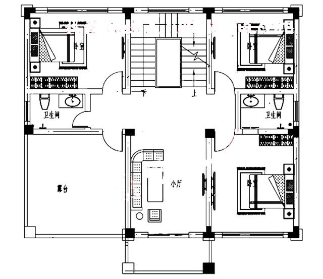 方正二層農(nóng)村小別墅設(shè)計(jì)圖，中式與歐式的完美碰撞！