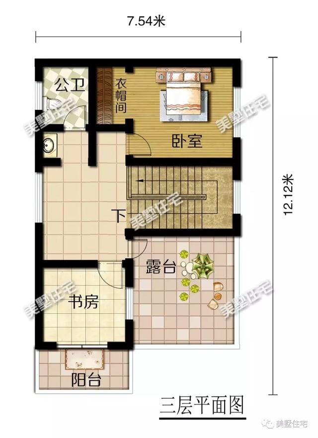 占地79平三層農村別墅設計圖，重新定義空間，小面積實現大驚喜