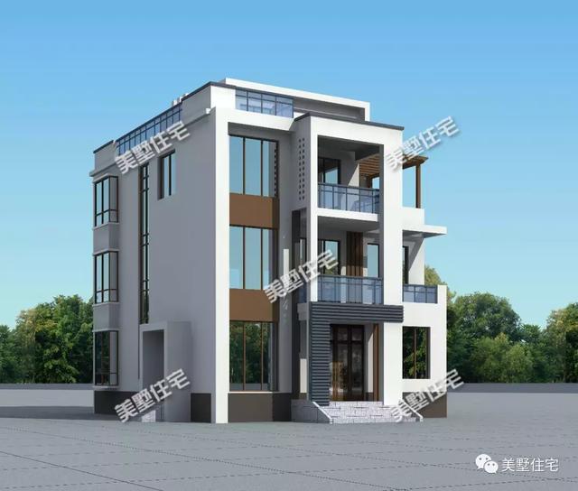 現(xiàn)代風(fēng)美墅設(shè)計圖，開間11米還帶堂屋和神臺，個性時尚又接地氣