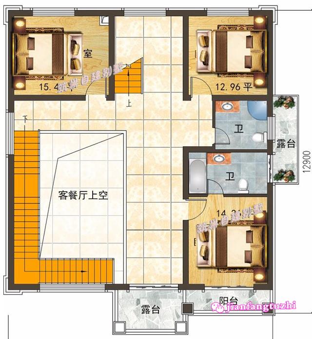 鄉村二層半自建房設計圖，全村最美別墅！