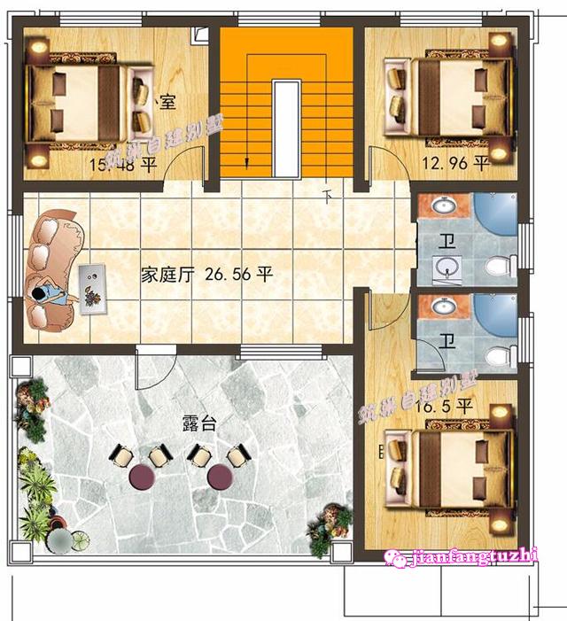 鄉村二層半自建房設計圖，全村最美別墅！