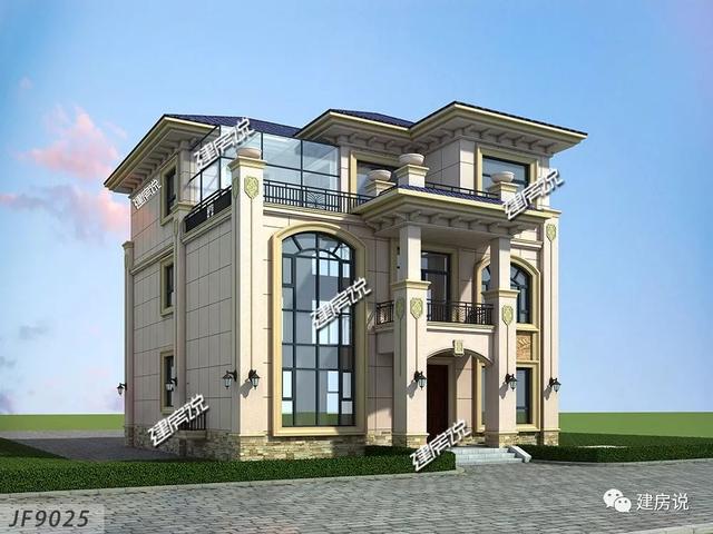 145㎡的3層別墅設計圖推薦，氣派又實用，建棟面子賺足了