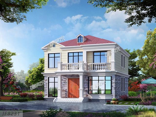 好消息！占地115平的二層別墅設計圖，你有30萬就能拿下