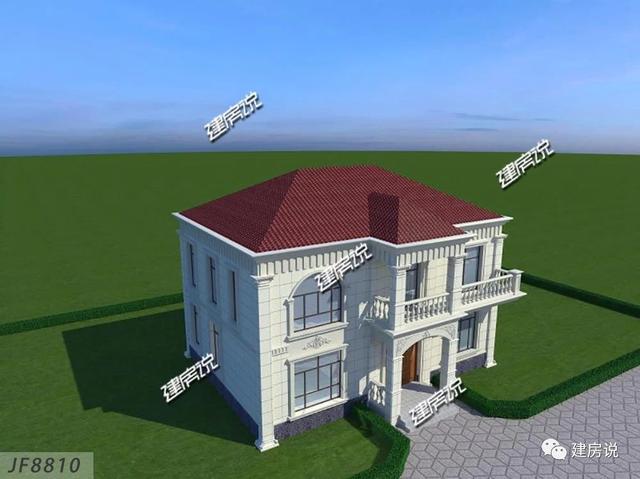 簡(jiǎn)潔二層別墅設(shè)計(jì)圖，戶型選得好，28萬(wàn)建出了50萬(wàn)的面子，賺大了