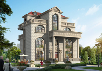 新款豪華四層別墅設(shè)計(jì)圖紙，客廳中空復(fù)式，豪華大氣