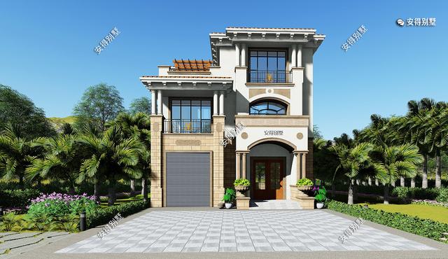 造價(jià)經(jīng)濟(jì)、平面實(shí)用的3層歐式別墅設(shè)計(jì)圖，回農(nóng)村建一棟，讓家人住豪宅