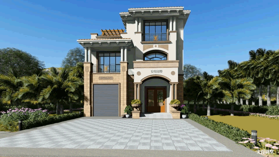 造價(jià)經(jīng)濟(jì)、平面實(shí)用的3層歐式別墅設(shè)計(jì)圖，回農(nóng)村建一棟，讓家人住豪宅