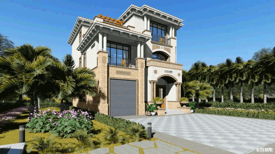 造價(jià)經(jīng)濟(jì)、平面實(shí)用的3層歐式別墅設(shè)計(jì)圖，回農(nóng)村建一棟，讓家人住豪宅