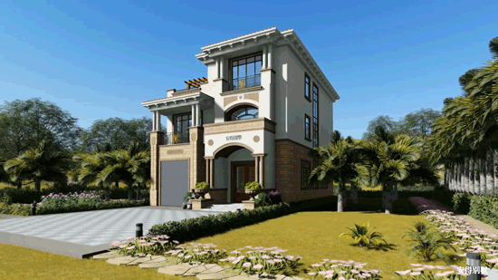 造價(jià)經(jīng)濟(jì)、平面實(shí)用的3層歐式別墅設(shè)計(jì)圖，回農(nóng)村建一棟，讓家人住豪宅