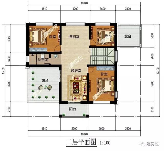 二層別墅設(shè)計(jì)圖，30萬(wàn)建造，驚艷全村，分分鐘碾壓商品房