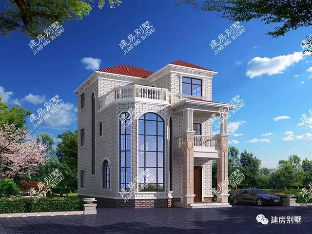 小面寬的鄉(xiāng)村自建房設(shè)計圖，第一棟平屋頂也很美，第二棟建起來30多萬