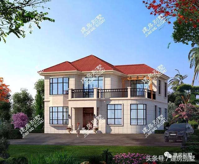 3款面寬12米的二層別墅設(shè)計(jì)圖，戶型中的佼佼者，建了不后悔