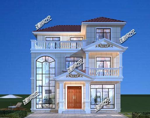 典型的歐式別墅設計圖，外觀精美，來大大的生活享受，采光和通風也是沒話說