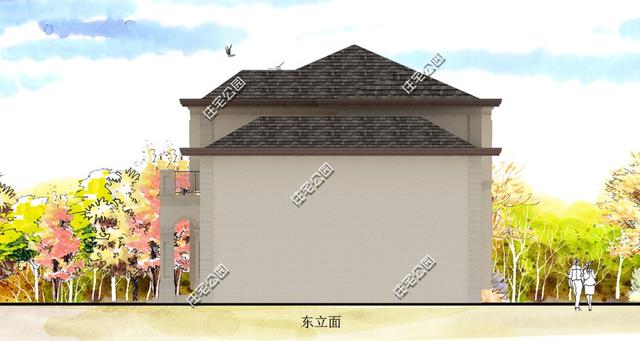 自建雙層歐式別墅，這款別墅設計圖設計真是絕了