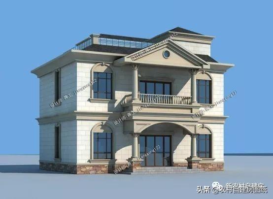 戶型方正面積適中的經濟型二層農村別墅設計圖，二三十萬就能建