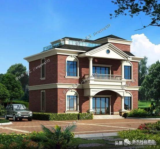 戶型方正面積適中的經濟型二層農村別墅設計圖，二三十萬就能建