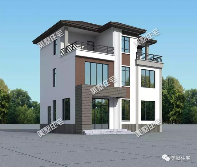 新款現代風別墅設計圖，外觀簡約時尚，占地116平