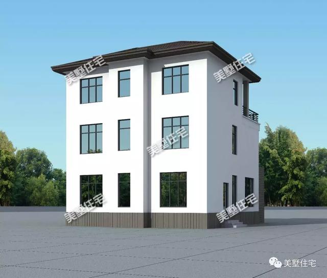 新款現代風別墅設計圖，外觀簡約時尚，占地116平