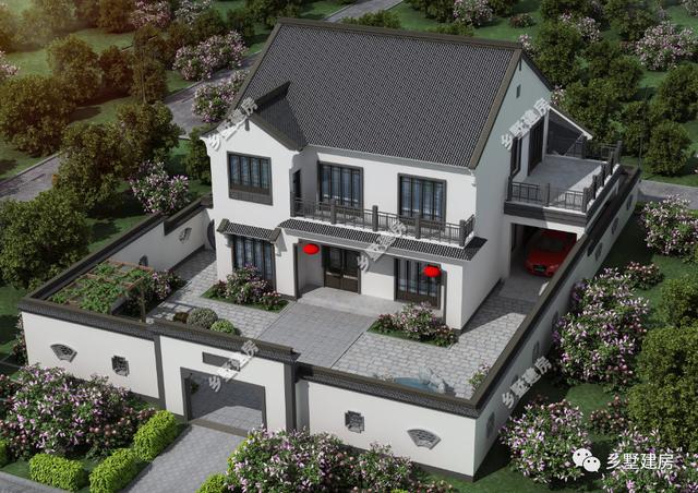 中國最受歡迎的中式別墅設計圖，這套中式別墅實在耐看，風韻猶存