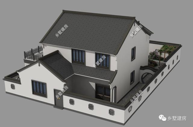 中國最受歡迎的中式別墅設計圖，這套中式別墅實在耐看，風韻猶存