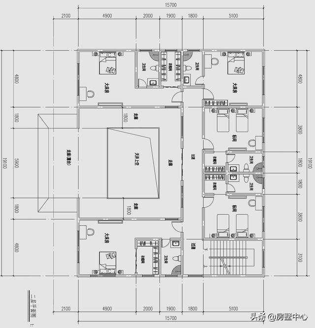 結合新中式和歐式風格的別墅設計圖，簡潔大方，古典淡雅