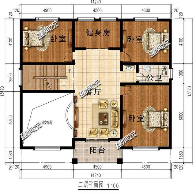 我有一棟漂亮的中式別墅設計圖，要和你分享，圖紙收藏開春就建房