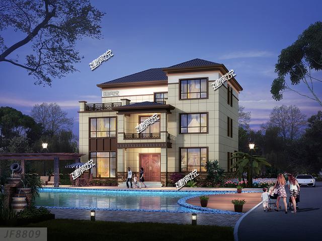 我有一棟漂亮的中式別墅設計圖，要和你分享，圖紙收藏開春就建房