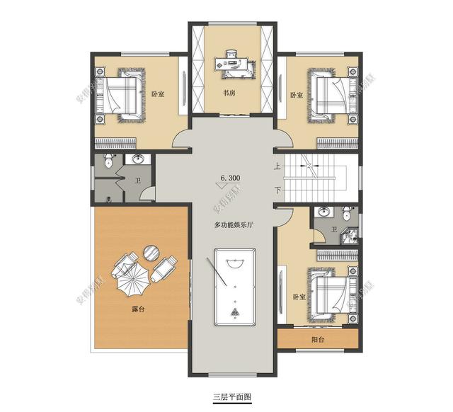 歐式別墅設計圖，這款解決了地勢高差問題的，好看實用簡直帥呆了！