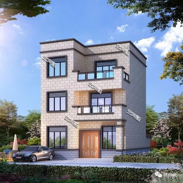 經典別墅設計圖，面寬僅8米，也能建實用好房，讓你風光返鄉