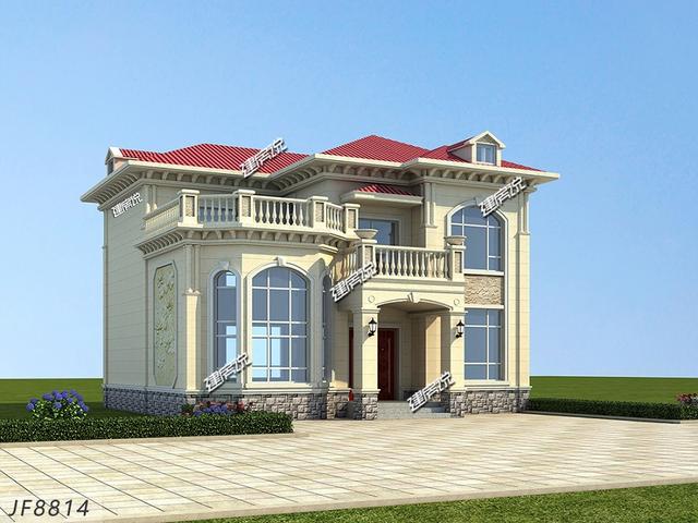 美式二層別墅設(shè)計(jì)圖，四川大叔28萬(wàn)建了棟別墅，驚艷全村，簡(jiǎn)直比四川妹子還火辣