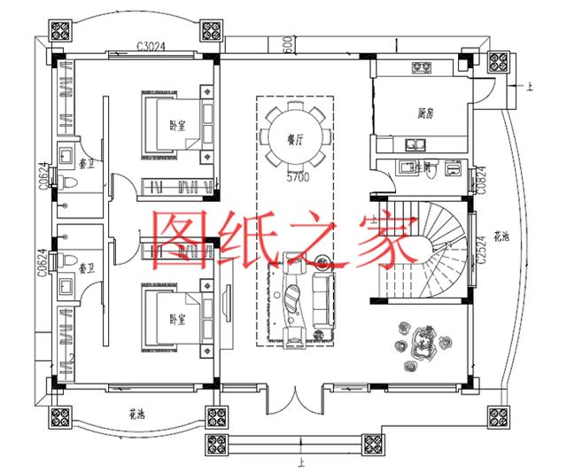 開間15米的三層別墅設計圖，美觀大氣、舒適實用，造價50萬左右！