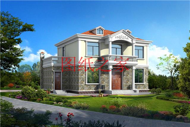 110平米的二層別墅設計圖，開間13米造價只要20萬，非常經濟實惠！