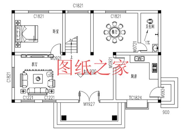 110平米的二層別墅設計圖，開間13米造價只要20萬，非常經濟實惠！
