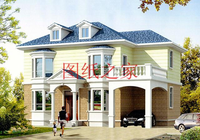 110平米的二層別墅設計圖，開間13米造價只要20萬，非常經濟實惠！