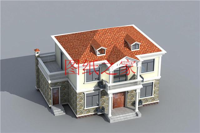 110平米的二層別墅設計圖，開間13米造價只要20萬，非常經濟實惠！