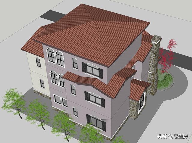 52萬浙江歐式別墅設(shè)計圖，空間通透，自住同時也能出租，農(nóng)村建一棟真合適