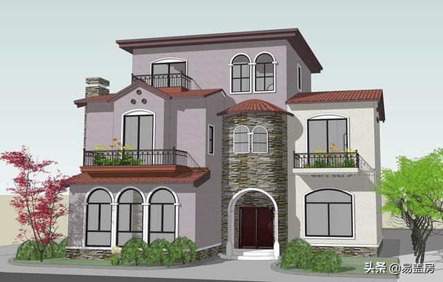 52萬浙江歐式別墅設(shè)計圖，空間通透，自住同時也能出租，農(nóng)村建一棟真合適