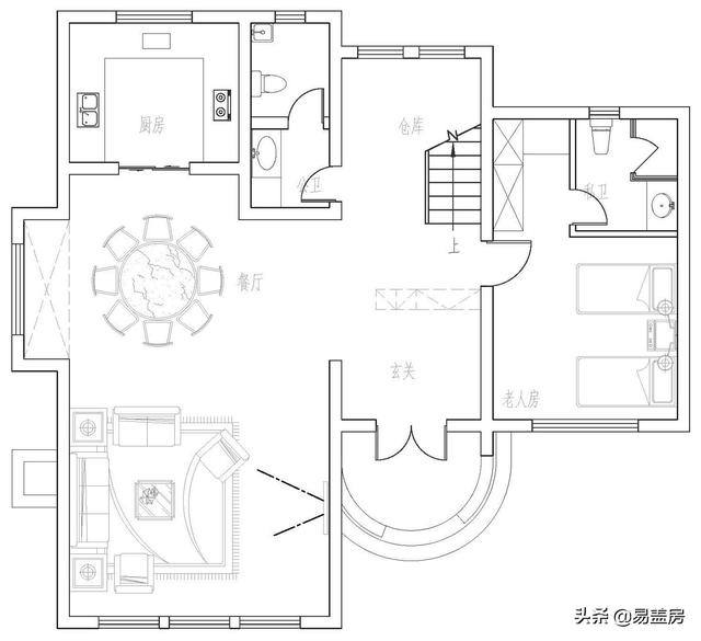 52萬浙江歐式別墅設(shè)計圖，空間通透，自住同時也能出租，農(nóng)村建一棟真合適