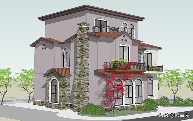 52萬浙江歐式別墅設(shè)計圖，空間通透，自住同時也能出租，農(nóng)村建一棟真合適