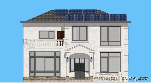 歐式別墅設計圖，河北農村39萬建起，有露臺可停車，室內輪椅使用沒問題，真舒服