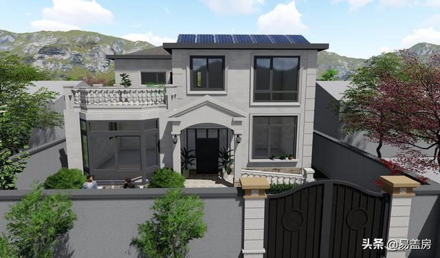 歐式別墅設計圖，河北農村39萬建起，有露臺可停車，室內輪椅使用沒問題，真舒服