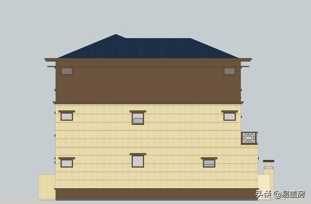 河南農(nóng)村大氣新中式別墅設(shè)計圖，3露臺7臥室庭院實用，60萬建成村內(nèi)最美