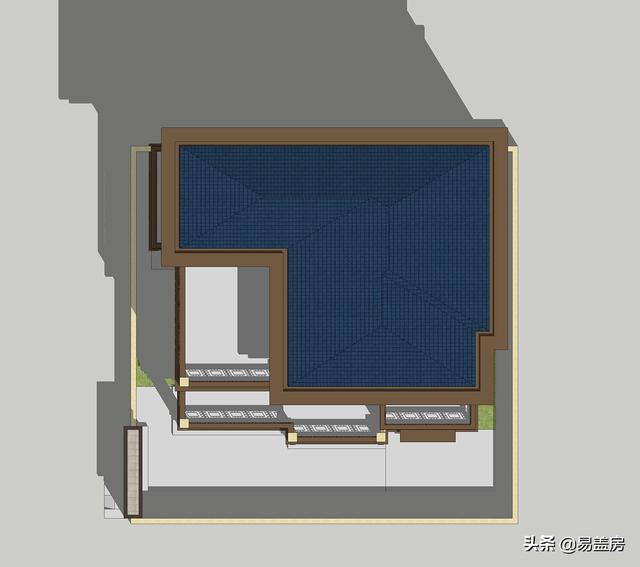 河南農(nóng)村大氣新中式別墅設(shè)計圖，3露臺7臥室庭院實用，60萬建成村內(nèi)最美