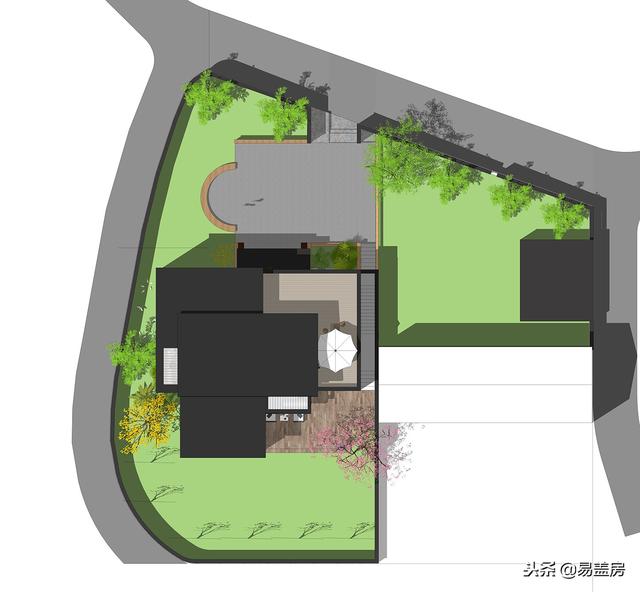 現代別墅設計圖，56萬帶車庫佛堂，開敞設計大氣十足，還有屋頂隔熱！