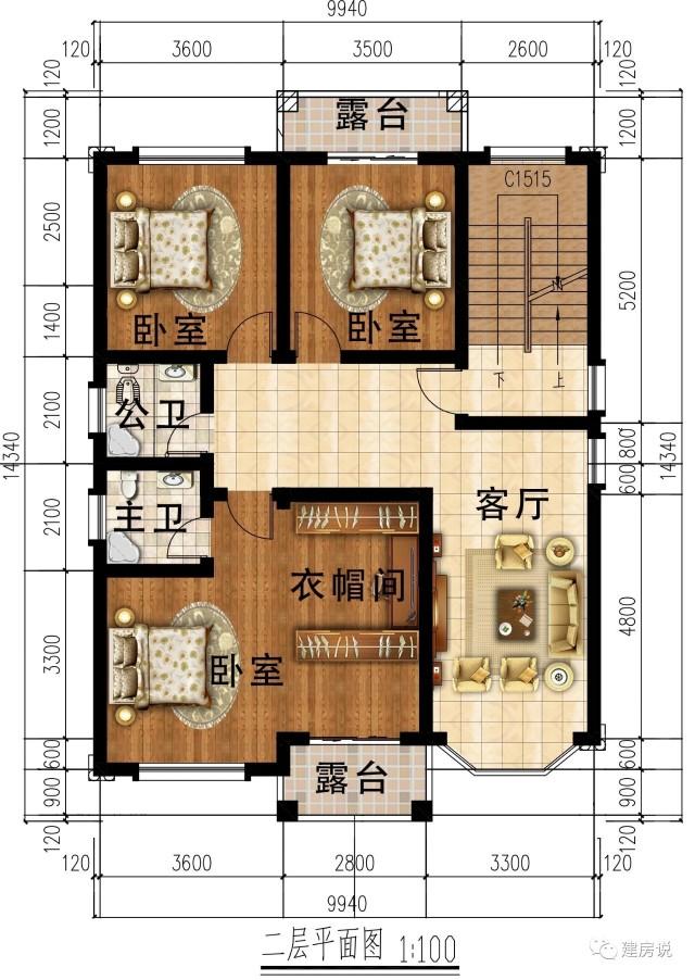 帶車庫的歐式別墅設計圖，123平34萬建，分分鐘秒殺商品房