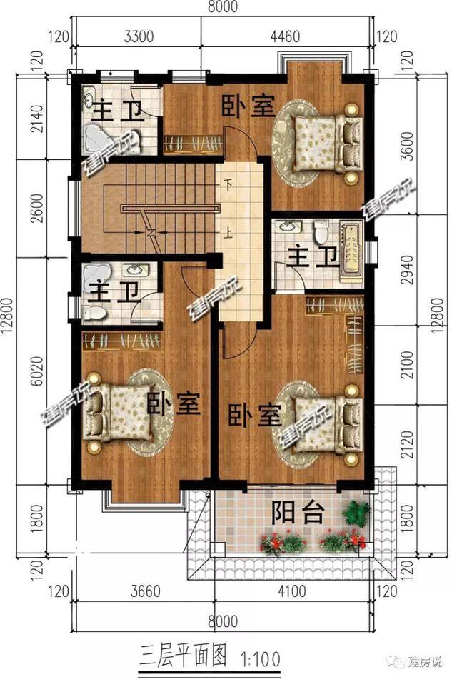 精美四層別墅設計圖，占地僅96㎡，也能建得如此實用美觀，賺大了