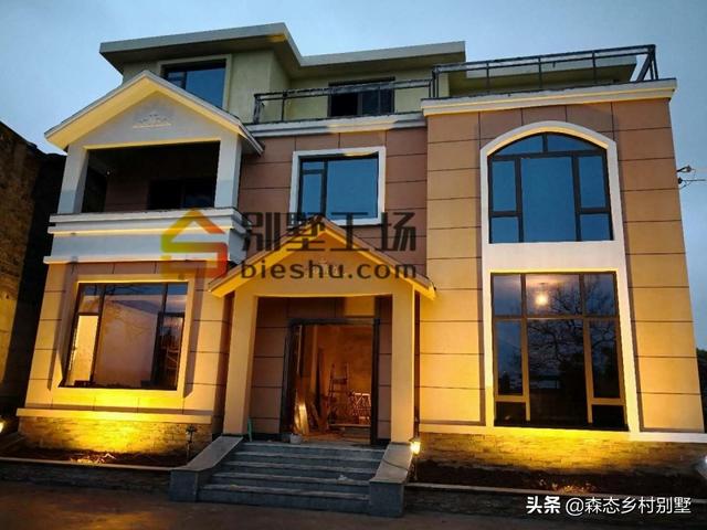 曬曬客戶新建的農村三層小別墅及設計圖，造價40萬能拿下嗎？