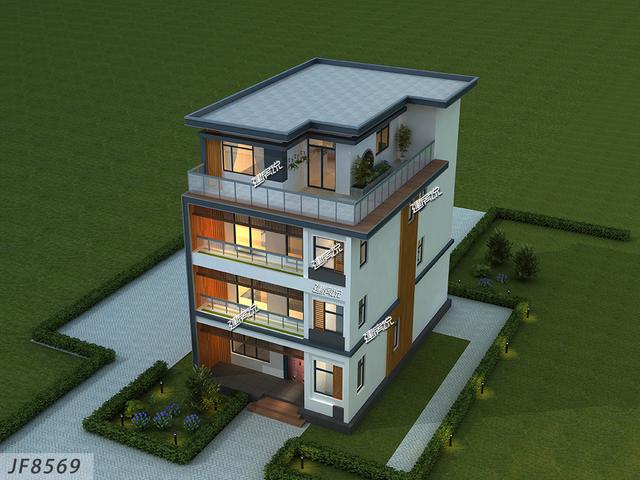 家有豪宅別人都羨慕不已，這款四層現(xiàn)風(fēng)格別墅設(shè)計(jì)圖，外觀時(shí)尚，布局合理