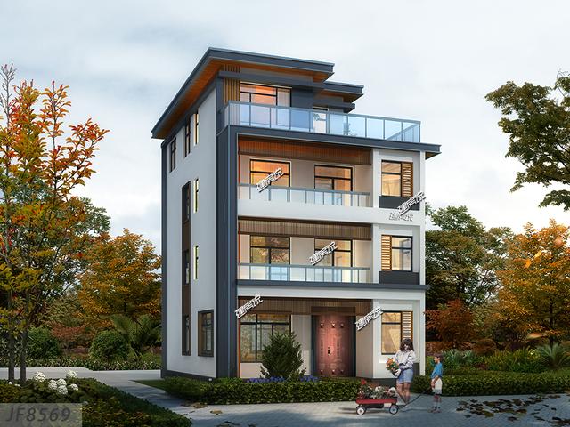 家有豪宅別人都羨慕不已，這款四層現(xiàn)風(fēng)格別墅設(shè)計(jì)圖，外觀時(shí)尚，布局合理